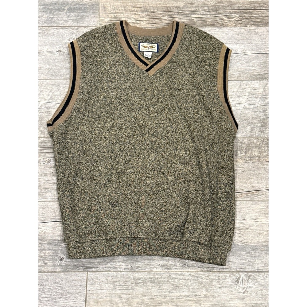 Straight Down Mens Sweater Vest Brown XXL Mens Golf Pullover